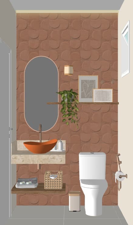 Viewport do SketchUp antes do render